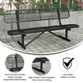 thumbnail image 3 of Flash Furniture 6' Outdoor Bench with Backrest, Commercial Grade Expanded Metal Mesh Seat and Backrest and Steel Frame in Black, 3 of 12