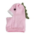 thumbnail image 2 of Idoravan Kids Winter Beanie Hat and Scarf Set Kids Winter Beanie Hat Warm Knit Thick Ski Cap Children's Hooded Scarf Dinosaur Hat Pink, 2 of 4