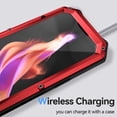 thumbnail image 6 of for iPhone 15 Case Heavy Duty Protection with Built in Lens Screen Protector Rugged Stand 360 Full Body Military Grade Metal Bumper Phone Cases Men  2023 6.1 inch Red, 6 of 13