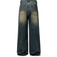 thumbnail image 5 of GrmtClth Mens Baggy Jeans Y2k Wide Leg Loose Fit Jeans Streetwear Denim Washed Hip Hop Pants Trendy Relaxed Fit Grunge Pants M, 5 of 7