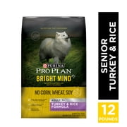 Purina Pro Plan Senior Dry Dog Food BRIGHT MIND Turkey & Rice Formula - 12 lb. Bag