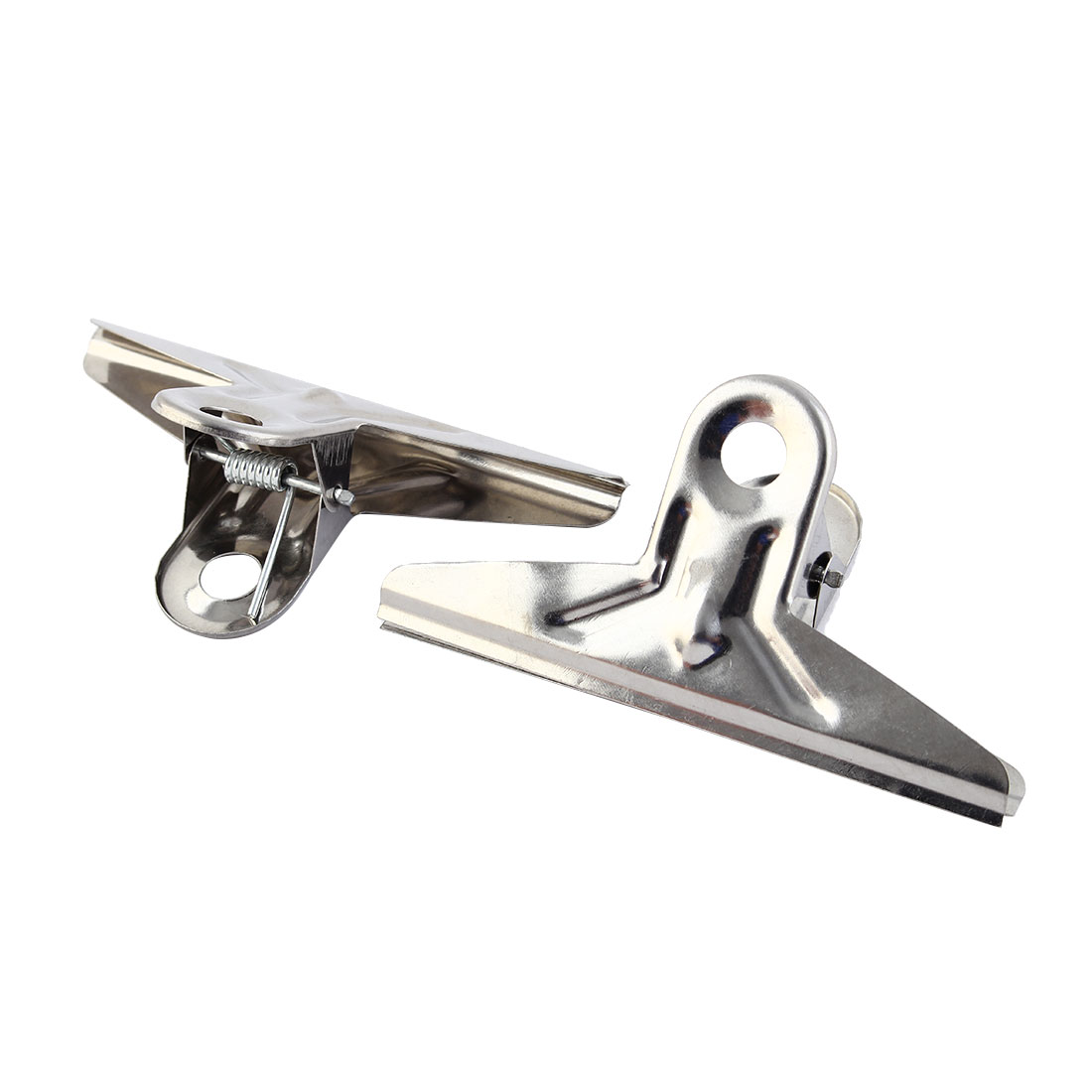Unique Bargains 2pcs Stationery Document File Metal 5" Width Binder Clips Clamps
