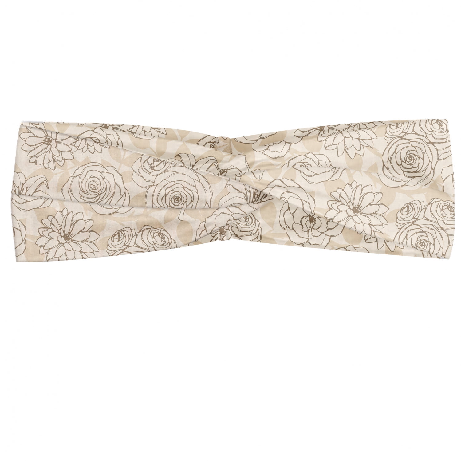 Floral Headband, Continuous Lily Chrysanthemum Camellia Peony Flowers ...
