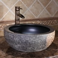 thumbnail image 2 of Luxury Design Round Gray Flower Pattern Porcelain Handmade Wash Basin Bathroom Ceramic Countertop Art Sink for Hotel, 2 of 6