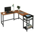thumbnail image 5 of Fithood FCH Particleboard Paste Triamine L-Shaped Right Angle 140cm Splicing Computer Desk Retro Color & Black, 5 of 5