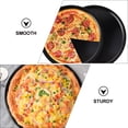 thumbnail image 3 of Bandeja Metálica Redonda Antiadherente para Pizza, Molde de Acero al Carbono Tamaño Mediano, Apto para Horno y Microondas, Accesorio para Hornear Pizza y Panadería, Fácil, 3 of 4