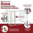 thumbnail image 4 of Lucky Dog Outdoor Chain Link Dog Kennel with Cover, Silver, 10'L x 10'W x 6H, 2 Pack, 4 of 12