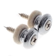 thumbnail image 1 of 2pcs Mushrooms Head Guitar Strap Buttons Strap Locks Chrome Guitar Parts, 1 of 3