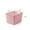 Pink, variant on Qholemyo Plastic Laundry Basket With Silvery Handle For Collection Transport Clothing Suitable For Families Dorms Also Organize Toys Storage Basket Laundry Hamper