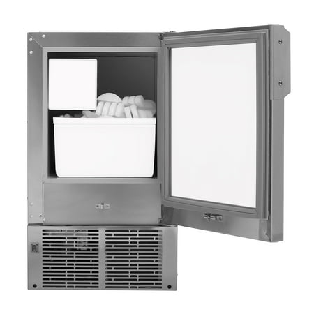 Whynter - 14" 23 lb Freestanding Icemaker - Stainless Steel