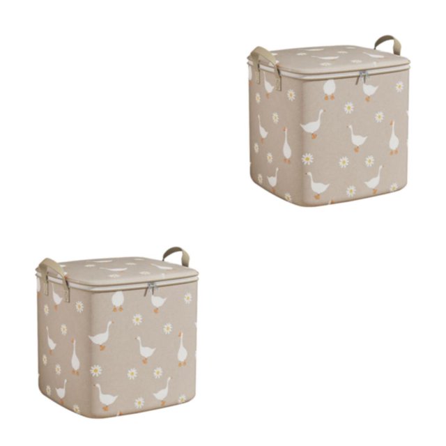 Destyer Boîtes de Rangement Pliables avec Construction Robuste Beige 50*56*50 2Ensemble