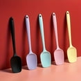 thumbnail image 3 of 5pcs/6pcs Nordic Color Silicone Kitchen Baking Set, Kitchenware Supplies, Large Scraper/Small Scraper/Large Scraper/Small Scraper/Oil Brush/Long Spatula, Macaron Color Baking Tools, Cake Cream Spatula, 3 of 25