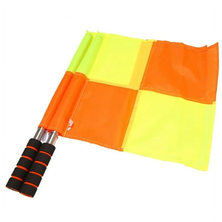 Soccer Referee Flags with Carrying Bag Football Judge Linesman Sideline Fair Play Sports Match Equipment