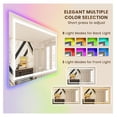 thumbnail image 2 of LED Bathroom Mirror 55"x36" with RGB Backlit and Front Light, Stepless Dimmable LED Mirror, Anti-Fog, Shatter-Proof, Memory Function, 2 of 7