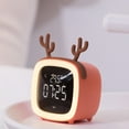 thumbnail image 2 of Yesfashion Kids Alarm Clock Cute Tv Night Light Alarm Clock For Children Desk Clock Rechargeable Battery Operated, 2 of 9