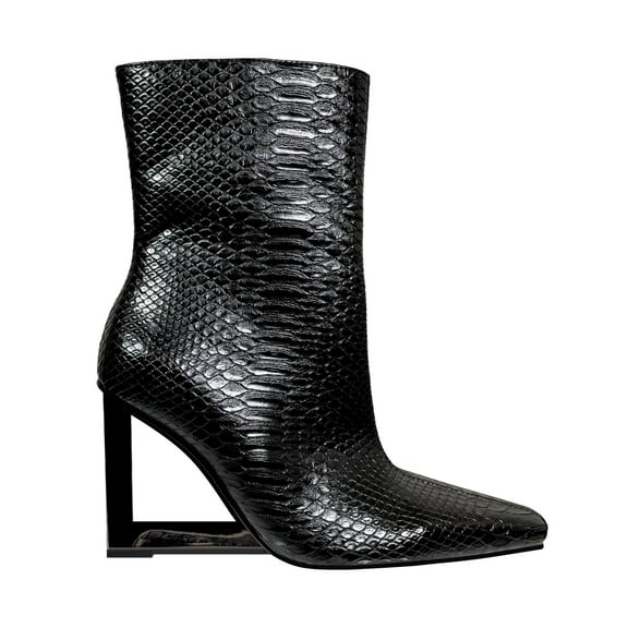 Ninety Union Fire Triangle Metal Heel Bootie, Black, 5