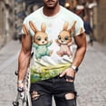 thumbnail image 1 of Tops para hombre, blusas y camisas de manga corta con cuello redondo para hombre, jersey informal con cuello redondo y estampado de Pascua para hombre, camisetas deportivas de manga corta, blusas de p, 1 of 5