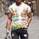 thumbnail image 1 of Tops para hombre, blusas y camisas de manga corta con cuello redondo para hombre, jersey informal con cuello redondo y estampado de Pascua para hombre, camisetas deportivas de manga corta, blusas de p, 1 of 5