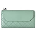 thumbnail image 1 of Cartera para mujer de cuero pequeño tarjetero cartera delgada, 1 of 5