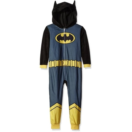 Justice League Boys' Batman Pajama Cosplay Union Suit, Size: