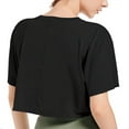 thumbnail image 4 of Workout Crop Tops for Women Short Sleeve Round Neck Loose T-Shirts Cropped Athletic Gym Running Yoga Tee Shirts Summer Clearance, 4 of 4