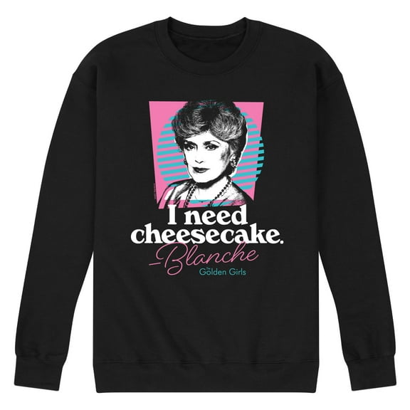 Golden Girls - I Need Cheesecake - Men's Crew Neck Fleece Pullover