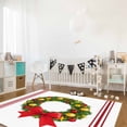 thumbnail image 4 of Christmas Wreath Area Rug 2x3ft Pig Bow Animal Red Stripes Winter Farm Non-Slip Washable Square Rugs Soft Felt Indoor Floor Mat for Bedroom Kitchen Living Room Bathroom, 4 of 8