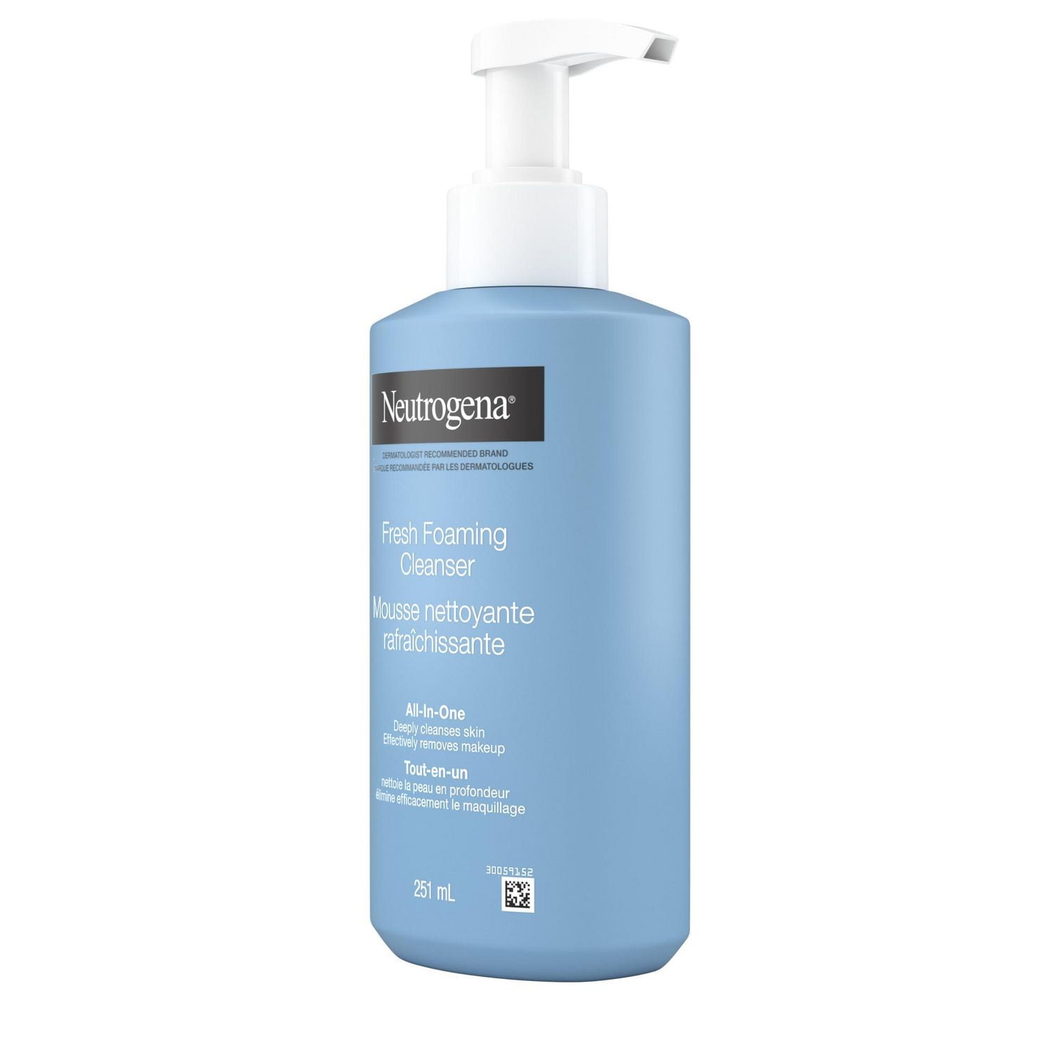 Neutrogena Fresh Foaming Facial Cleanser, All-In-One Makeup Remover Face Wash for Normal to Oily Skin Deeply Cleanses & Removes Waterproof Makeup, Soap-Free, 251 mL
