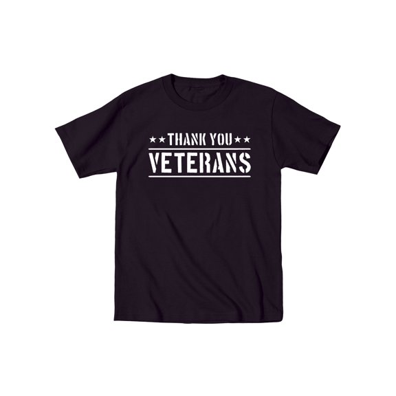 Instant Message - Thank You Veterans Military Support Novelty Memorial Patriotic - Men's Short Sleeve Graphic T-Shirt