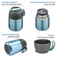 thumbnail image 4 of Bobike Insulated Thermo Food Jar for Kids 17 oz Soup Thermal Containers with Spoon Grey Blue, 4 of 7