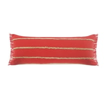 Ox Bay Daniel 14" x 36" Red/Tan Striped Cotton Blend Adult Decorative Throw Pillow