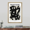 thumbnail image 3 of PixonSign Framed Canvas Print Wall Art Franz Kline Paint Stroke Landscape Abstract Shapes Illustrations Fine Art Decorative Minimalist Relax/Calm for Living Room, Bedroom, Office - 24"x36" Natural, 3 of 5
