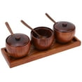 thumbnail image 3 of Seasoning Pot, Retro Spice Jar Seasoning Pot Sugar Bowl with Lid Wood Box Kitchen Tool, 3 of 7