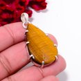 thumbnail image 3 of Yellow Tiger Eye - South Africa Gemstone 925 Sterling Silver Pendant 1.83 P9931, Christmas Gift, 3 of 4