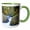 Green/White, variant on 3drose, Usa, Oregon, Columbia Gorge, Eagle Creek, Basalt Rock - Us38 Glu0040 - Gary Luhm, 11oz Two-tone Yellow Mug
