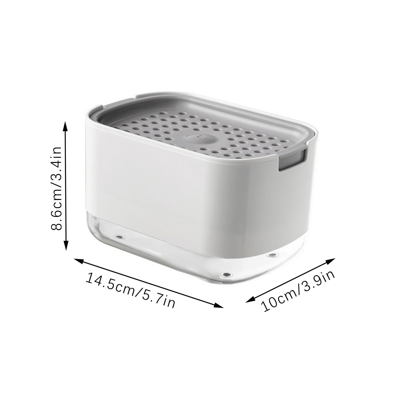 Openpig Soap Detergent Dispenser, Sponge Holder Rack Shelf, Countertop Caddy, Dishwashing Hand Soap Dispenser for Kitchen, Bathroom, Liquid Hand Pump Dispenser