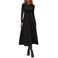thumbnail image 2 of Vestido PRETTYGARDEN 2025 Elegante de Manga Larga Midi Negro M, 2 of 8