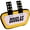 White/Gold, variant on Douglas Custom Pro CP Series Removable Football Back Plate - 6 Inch