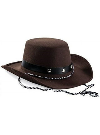Ma&Baby Women Cowboy Hat Rhinestones Tassels Party Hat Feather