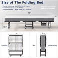 Premium Foldable & Portable Folding Bed with Metal Platform 75 x 31