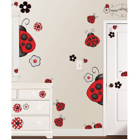 Jelly Bugs Border - Borders Unlimited 38 Piece Ladybug Super Jumbo Appliqu Wall Decal Set