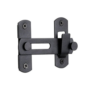 Black Sliding Barn Door Lock for Barn Door, Fence Door, Bedroom Door, Black Door Lock Bolt Buckle Lock