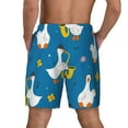 thumbnail image 3 of Kdxio Cartoon Goose Print Men'S Swim Trunks With Compression Liner 7 Inch Inseam Quick Dry Swim Shorts, 3 of 7