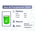 thumbnail image 3 of Vaso Precipitado Vidrio Borosilicato 150ml Graduado. Appcrom, 3 of 4