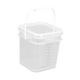 thumbnail image 3 of deevoka Paint Bucket Sealing Leakproof Paint Pail with Handle for BBQ Outdoor Indoor 4 L, 3 of 9