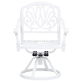 thumbnail image 3 of vidaXL 5 Piece Bistro Set Cast Aluminium White, 3 of 5