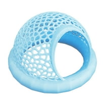 Aquarium Floating Betta Fish Skins, Betta or Shrimp Feeder, Cave and Hammock, Small Fish Feeding Rings, Aquarium Hiding Feeding Decorative Accessories Blue