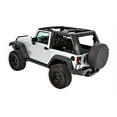 thumbnail image 2 of Bestop 54852-17 Wrangler 2-Door, Tinted Sliding Side Panels Trektop Pro Hybrid Top, Set of Two, Matte Black, 2 of 3