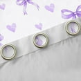 thumbnail image 4 of Manfei Lovely Bowtie Curtains and Drapes,Purple Heart Print Black Out Curtains,Ribbon Bow Knot Curtains Pack of 2 (52x63 Each) For Girls,Microfiber Bedroom Decor, 4 of 6