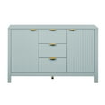 thumbnail image 6 of Harper & Bright Designs Wood Sideboard Cabinet with Storage, Modern Fluted Accent Cabinet with Doors and Drawers for Entryway, Living Room, Foyer, Cyan, 6 of 14